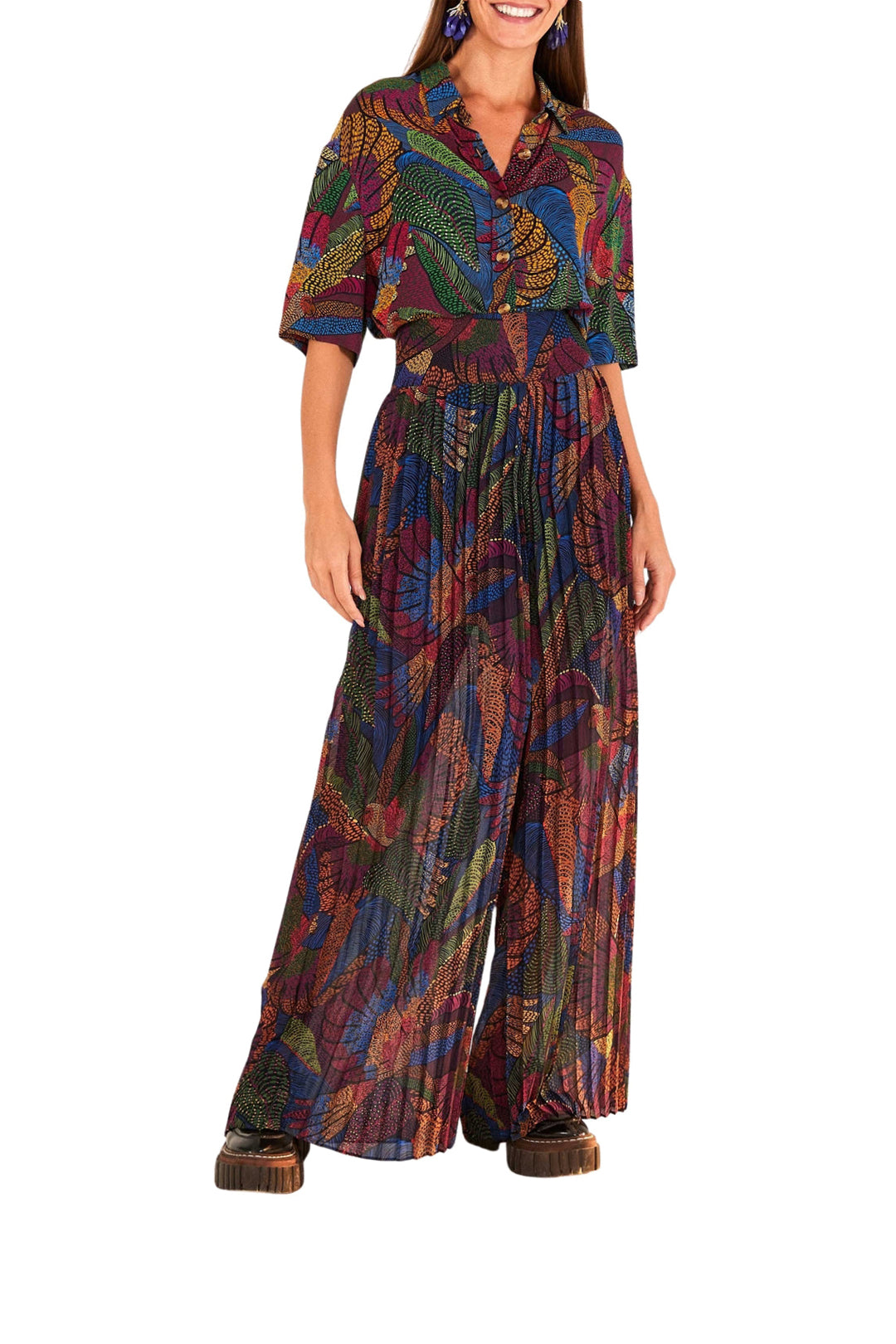 MEDIA OFF LINE_Chemise Dotted Macaws en coton - Multicolore