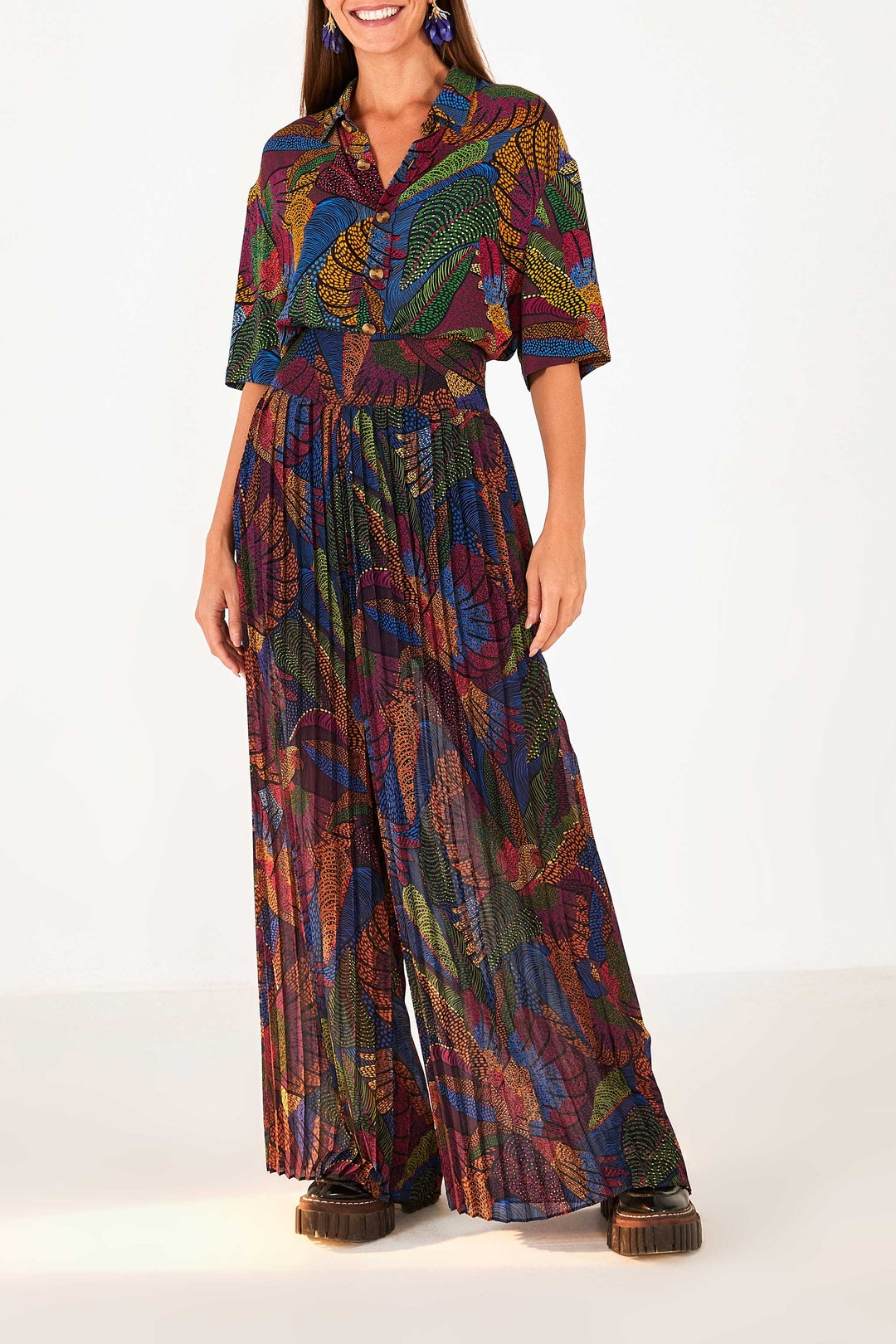 MEDIA OFF LINE_Chemise Dotted Macaws en coton - Multicolore