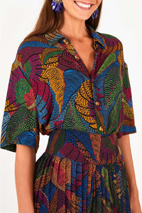 MEDIA OFF LINE_Chemise Dotted Macaws en coton - Multicolore