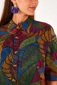 MEDIA OFF LINE_Chemise Dotted Macaws en coton - Multicolore