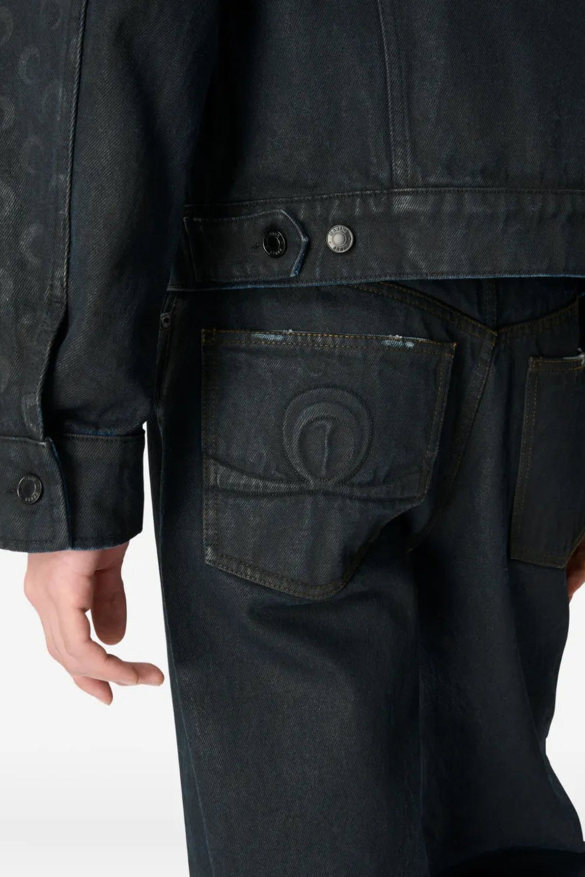 Moon Waxed Denim Jacket - Noir