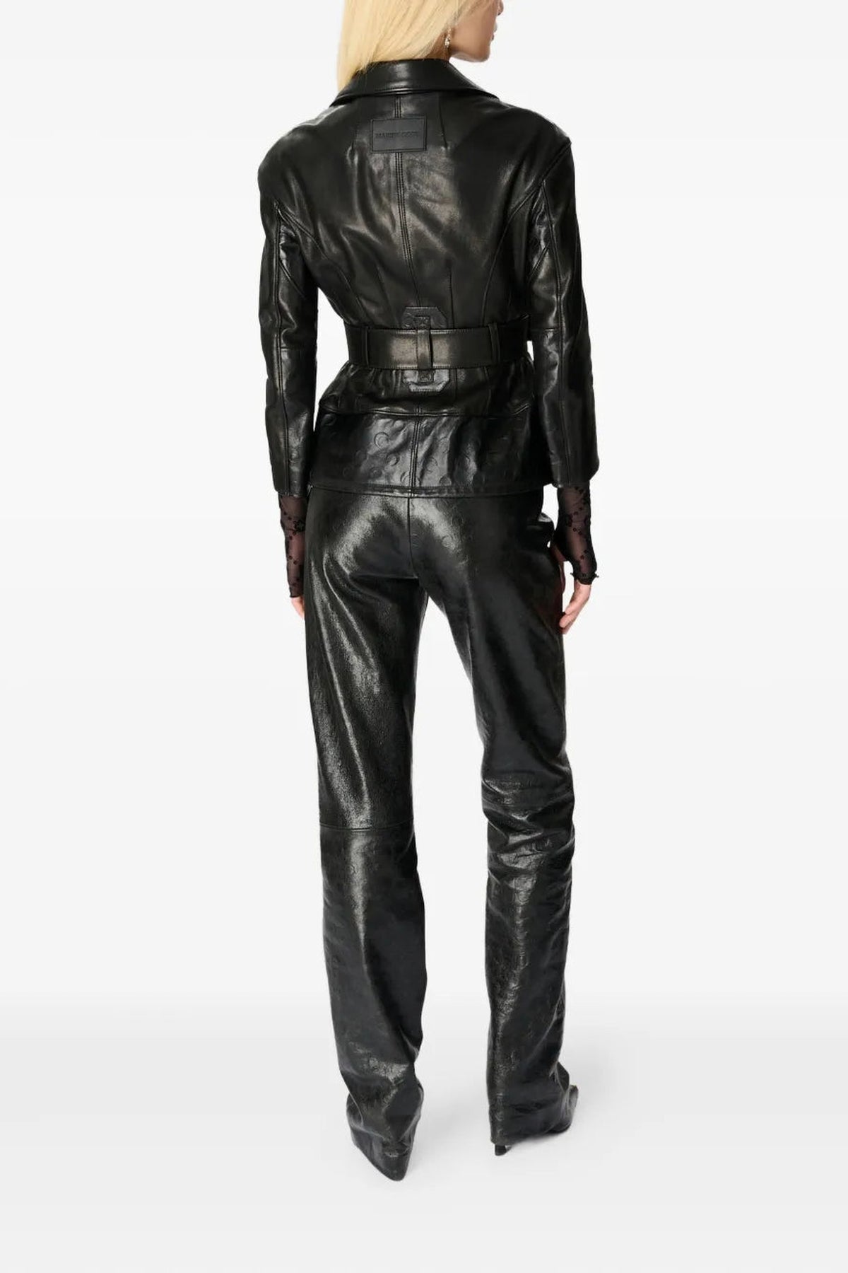 Glossy Moon Leather Perfecto - Noir