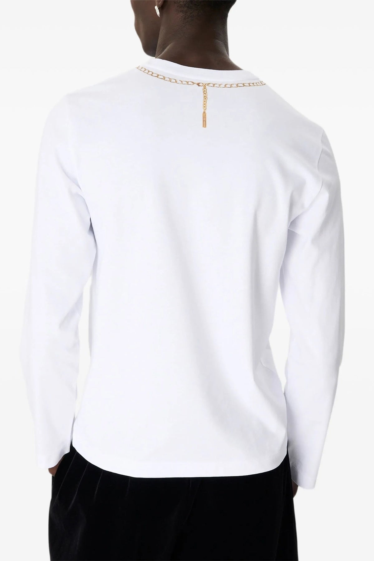 Trompe L'ŒIl Jewelry Jersey Ls T- - Blanc
