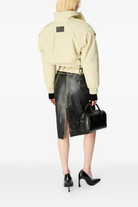 Regenerated Gabardine Twill Bomber Jacke - Beige