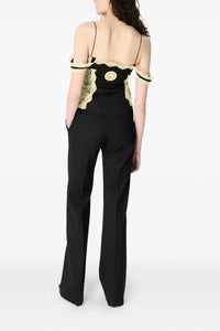 Satin & Lace Strap Top - Noir