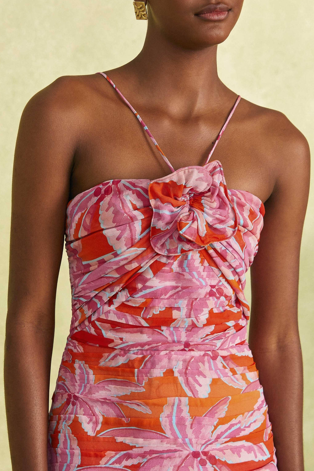 Robe courte Arbre de coco - Rouge