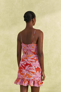 Robe courte Arbre de coco - Rouge