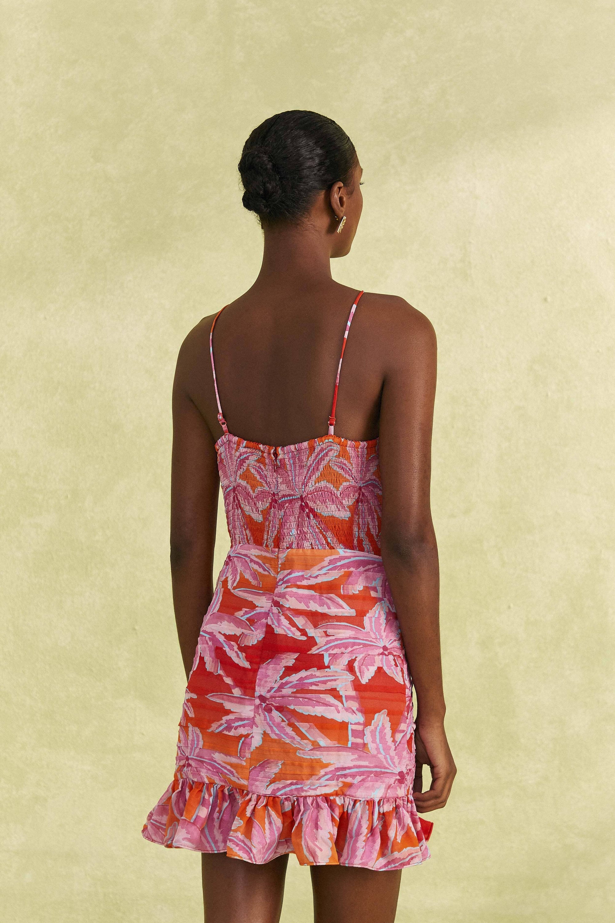 Robe courte Arbre de coco - Rouge