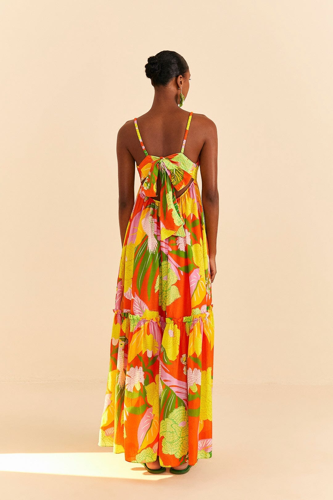 NEW_Neon Floral Red Robes longues - Neon Floral Red