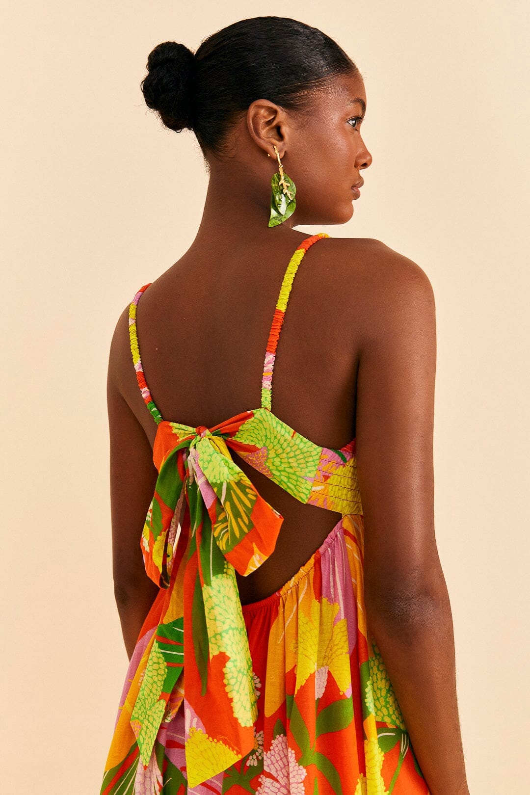 NEW_Neon Floral Red Robes longues - Neon Floral Red