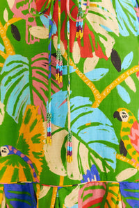 NEW_Forest Birds Green Robes midi - Forest Birds Green
