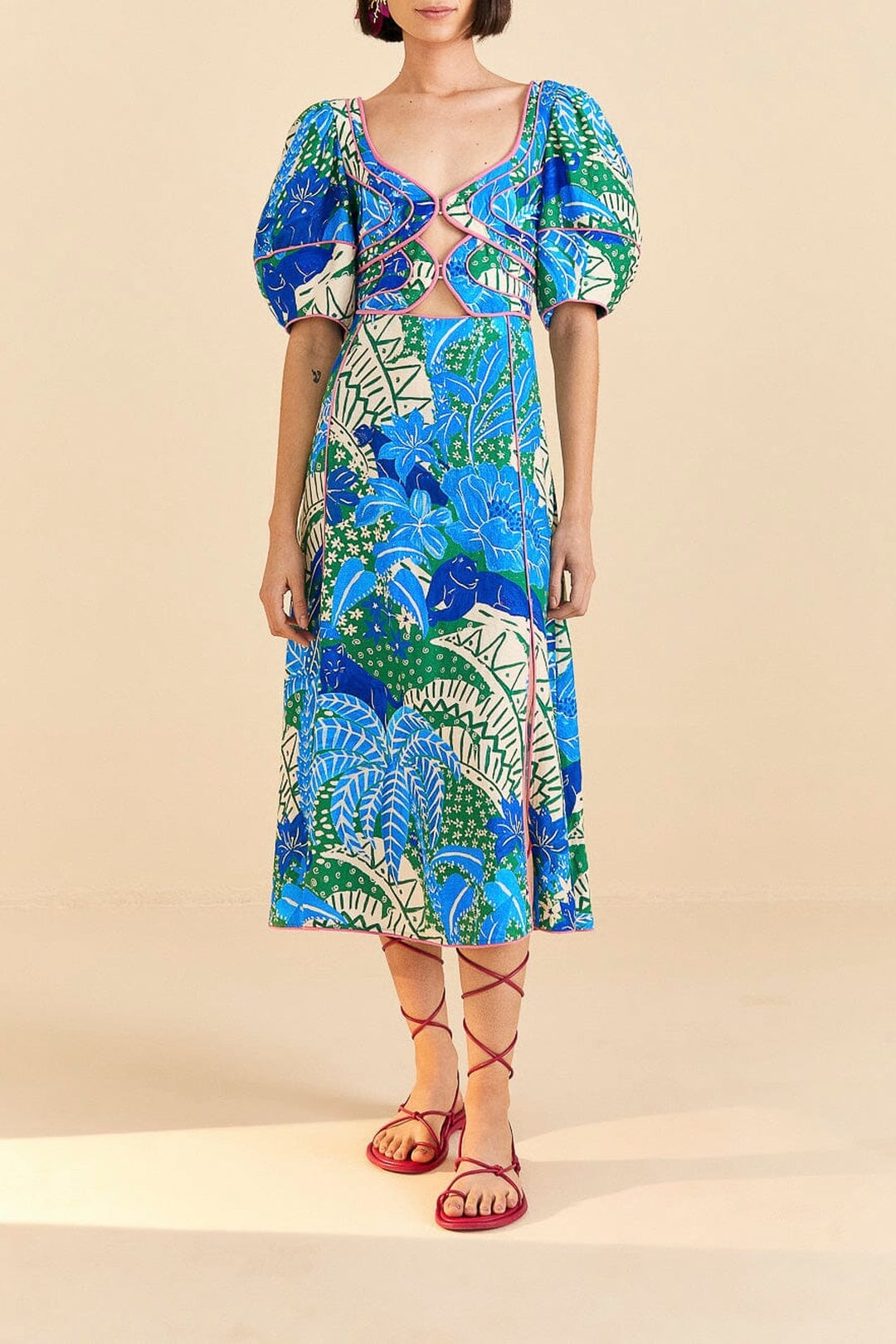 DJV_Jungle Panther Green Robes midi - Jungle Panther Green
