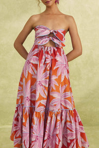 Robe midi Coconut Tree - Rouge