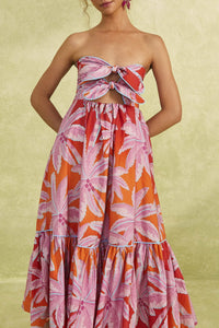 Coconut Tree Red Robe midi - Coconut Tree Red