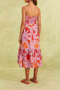 Robe midi Coconut Tree - Rouge