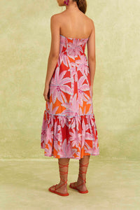Coconut Tree Red Robe midi - Coconut Tree Red