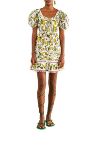 Fruit Orchard Short Dress - White