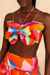 Top Ombre Chita en lin - Rouge