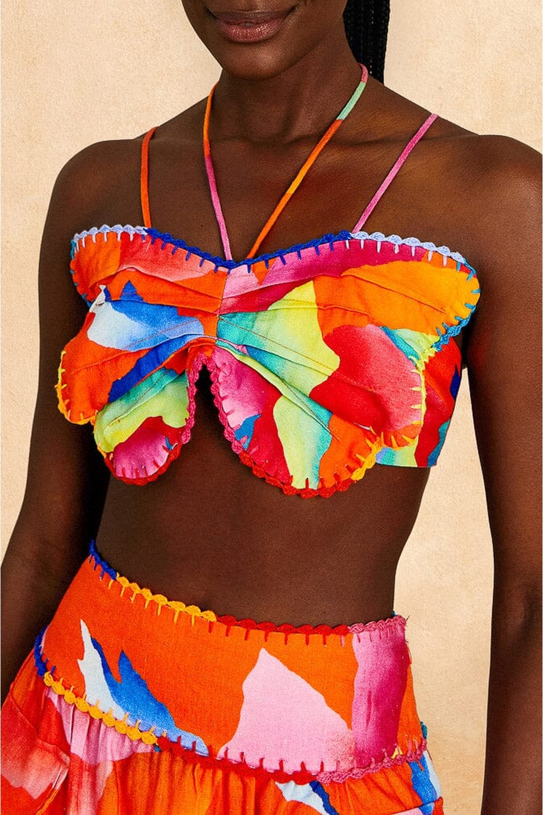 Top Ombre Chita en lin - Rouge
