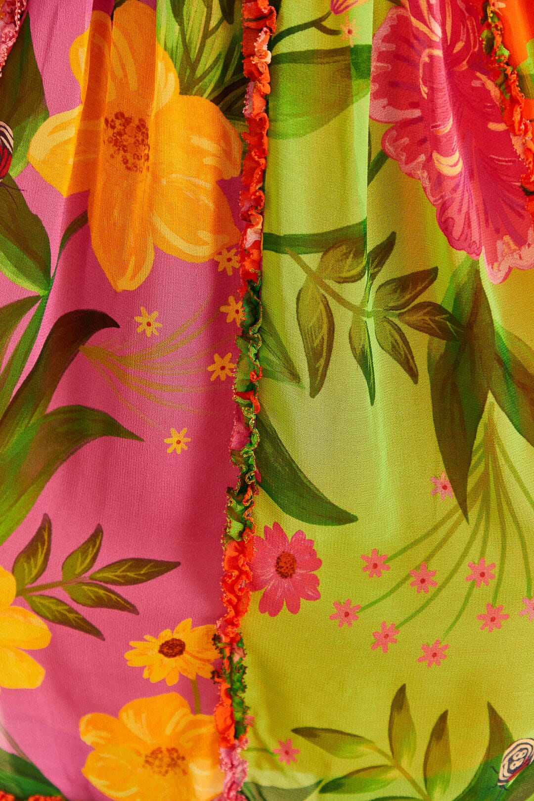 Robe courte Romantic Garden - Multicolore