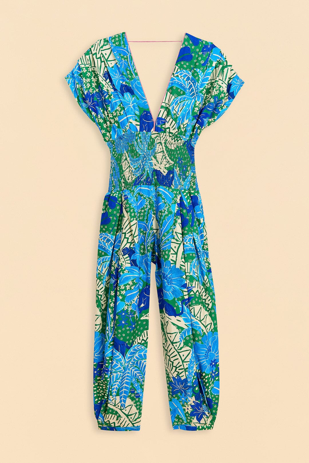 Combinaison Jungle Panther en lin - Bleu
