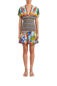 Robe courte Colorful Forest - Multicolore