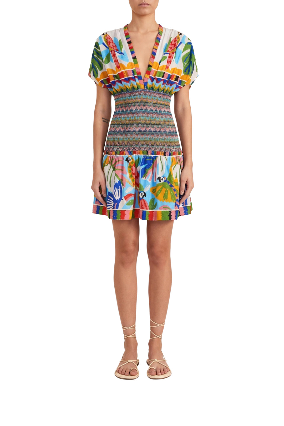 Robe courte Colorful Forest - Multicolore