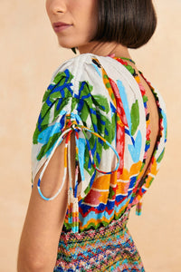 Robe courte Colorful Forest - Multicolore