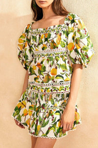 Jupe courte Fruit Orchard - Blanc