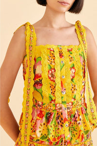 Blouse Fruits Paradise - Jaune