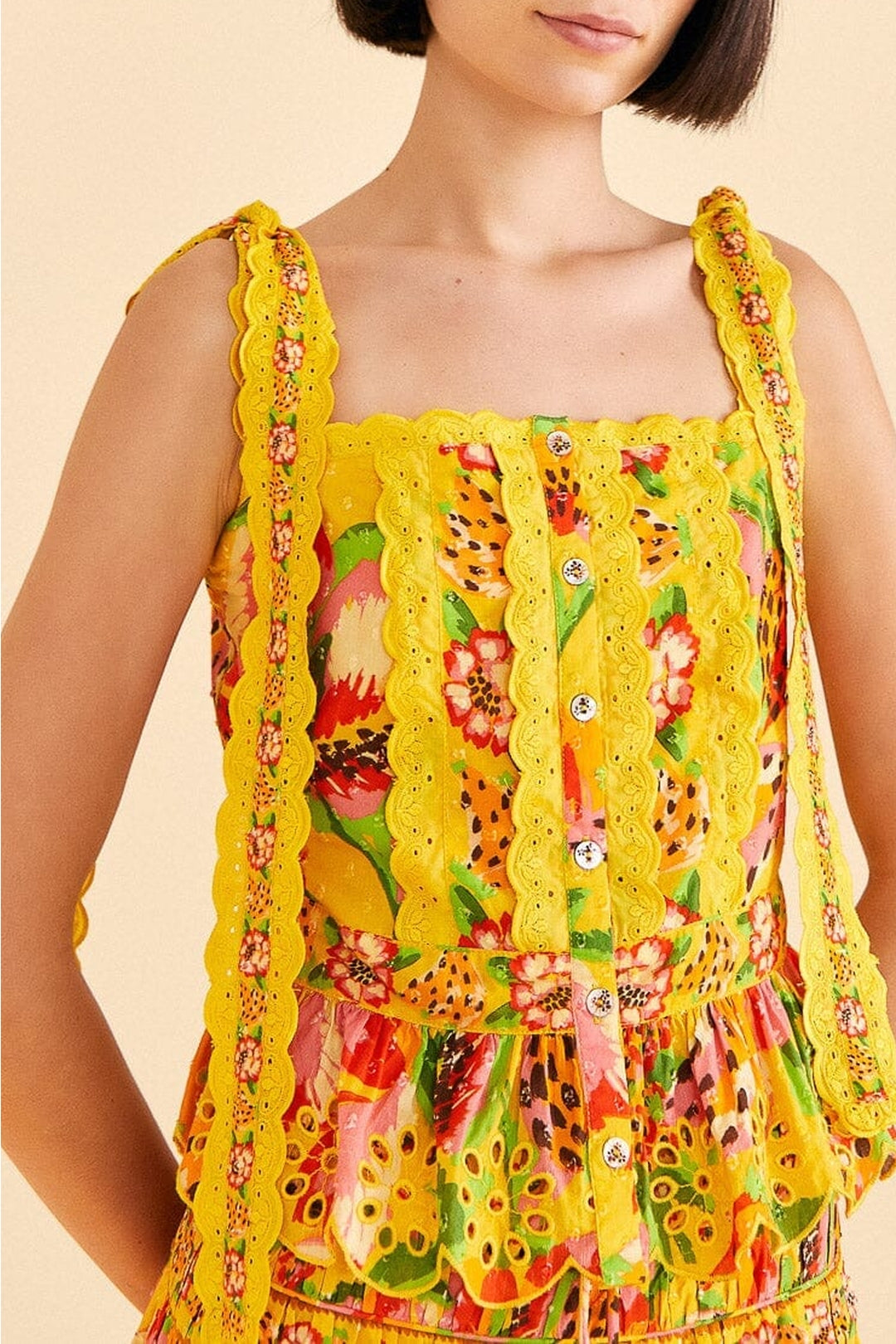 Blouse Fruits Paradise - Jaune