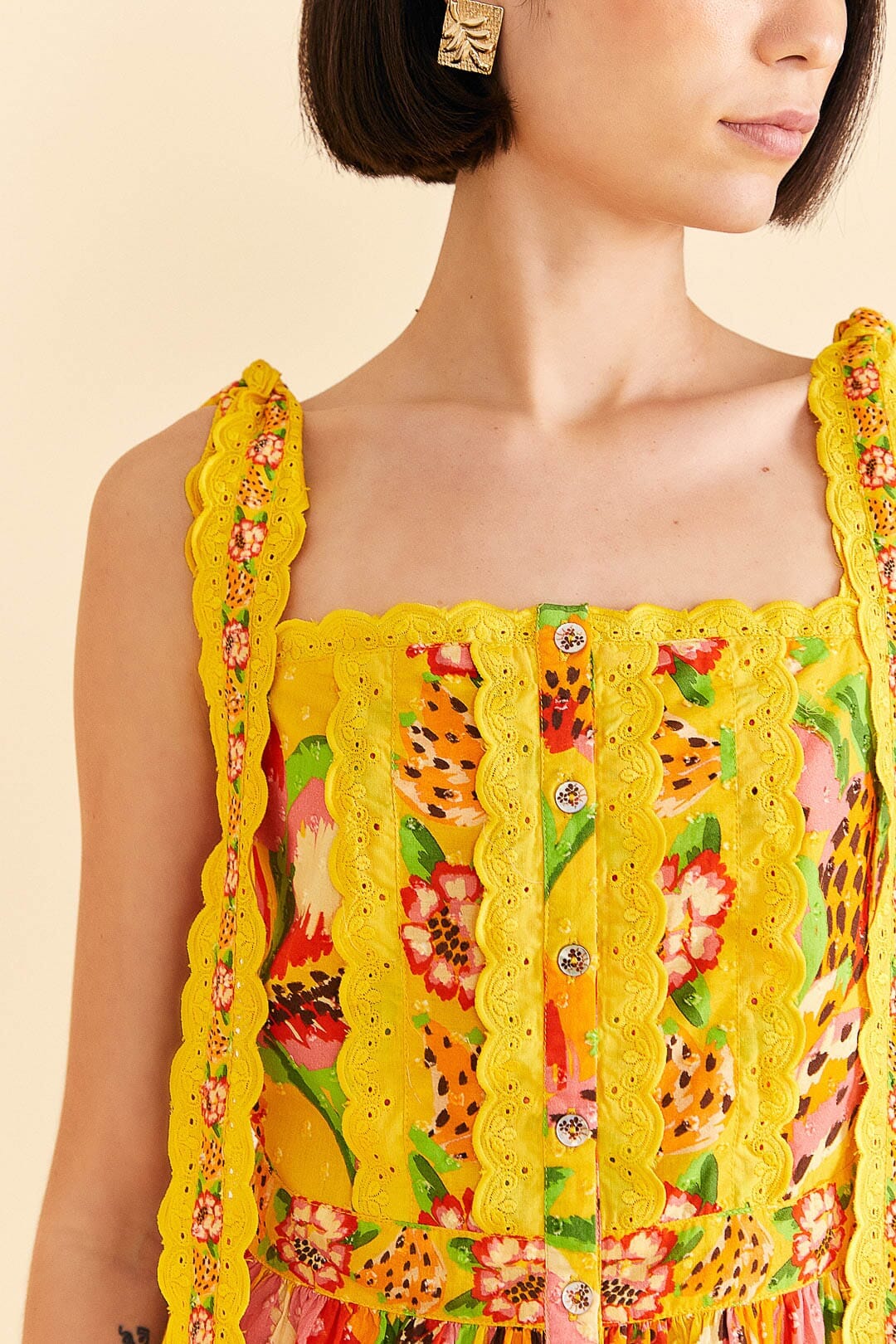 Blouse Fruits Paradise - Jaune