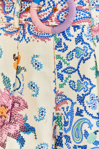 Short Bandanas romantique en coton - Blanc