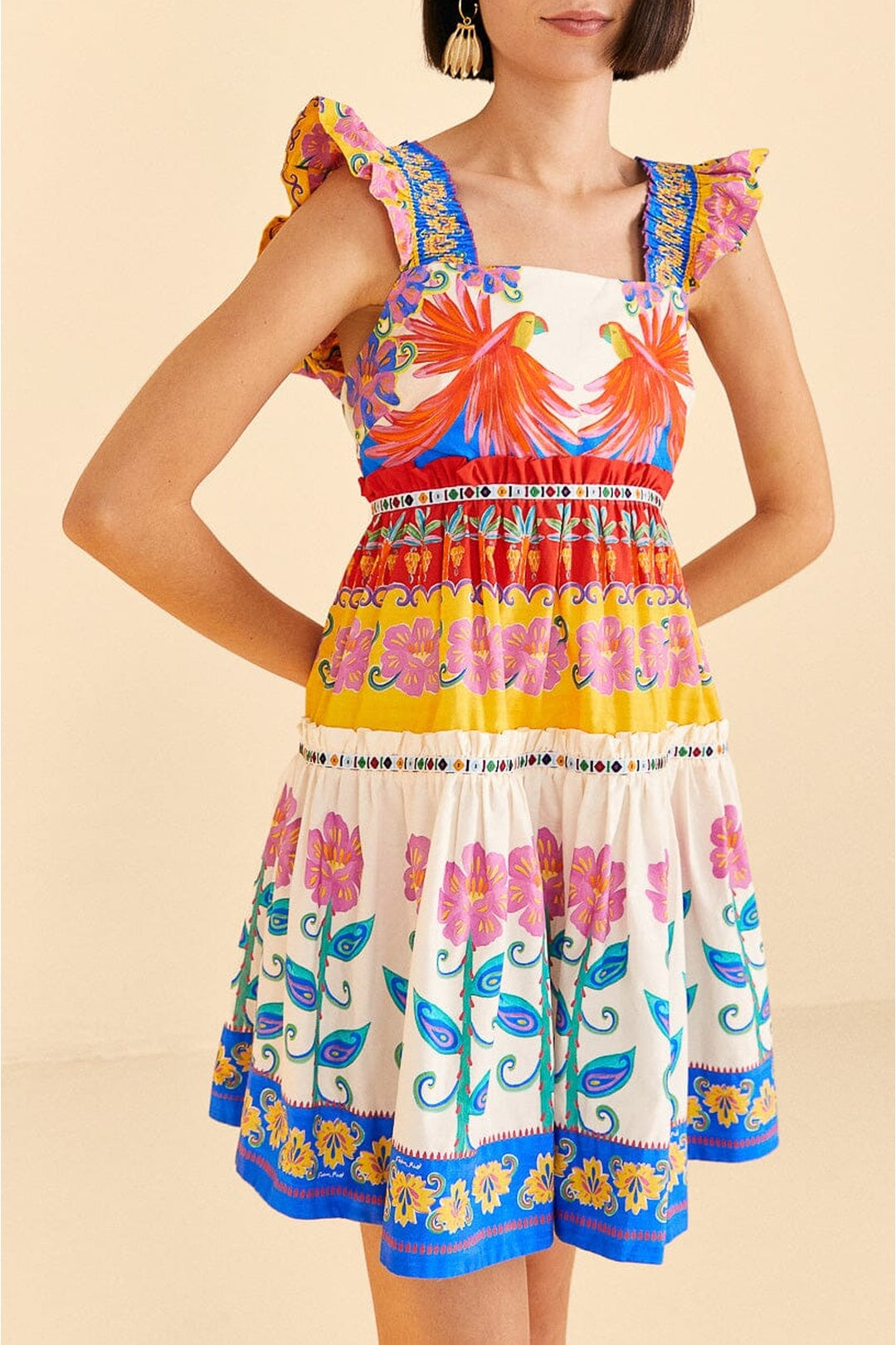 Robe courte Vivid Garden - Multicolore