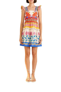 Robe courte Vivid Garden - Multicolore