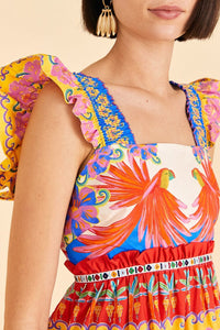 Robe courte Vivid Garden - Multicolore