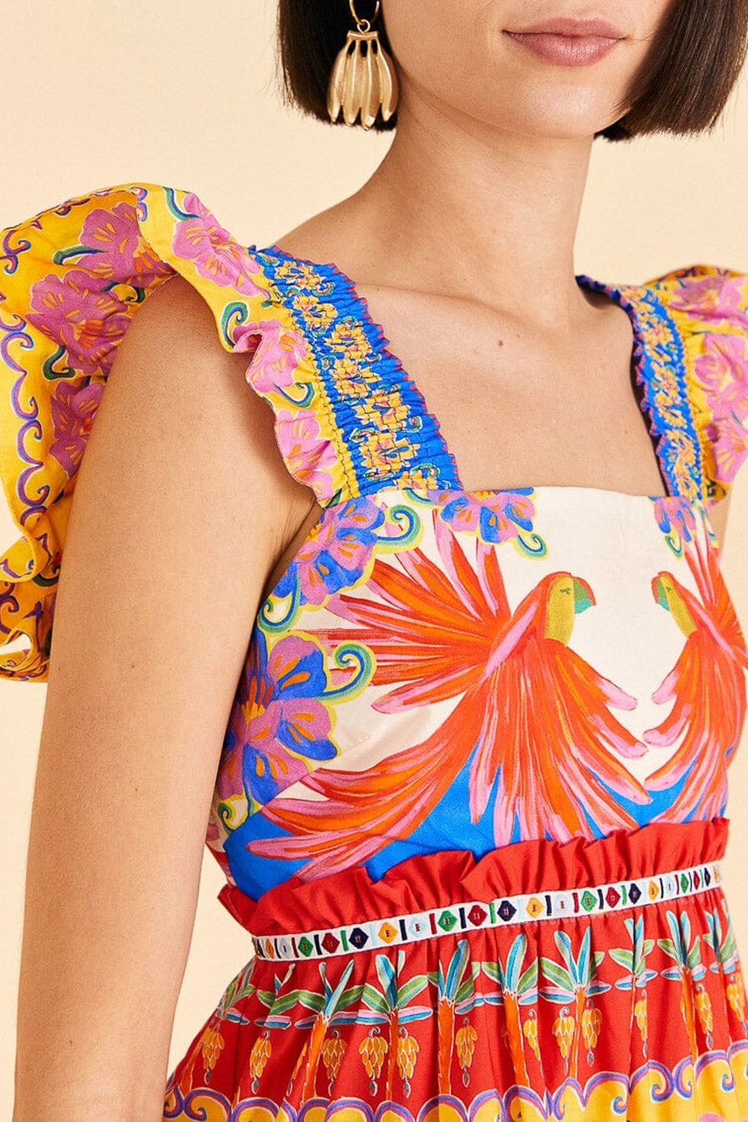Robe courte Vivid Garden - Multicolore