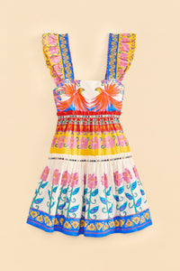 Robe courte Vivid Garden - Multicolore
