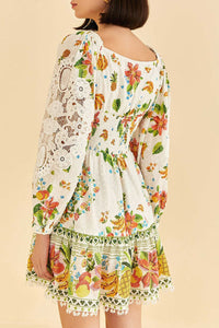 Tropical Off White Scarf Robe courte - Tropical Off White Scarf