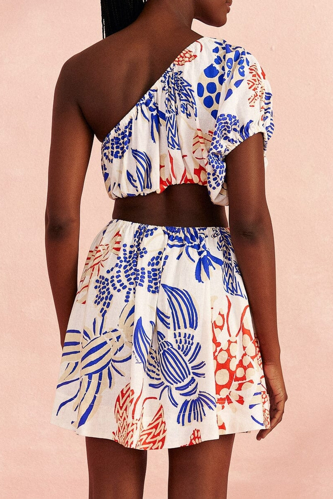 Robe courte Lobsters en lin - Bleu