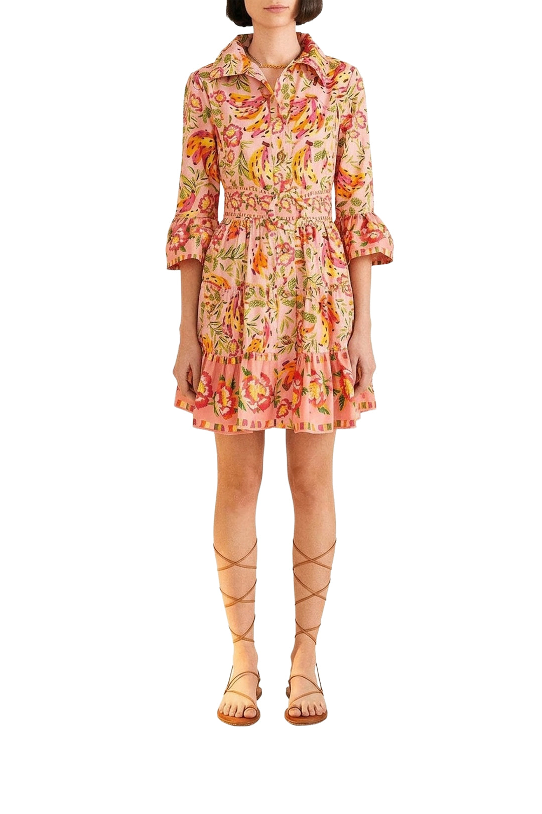 Robe courte Painted Bananas - Rose