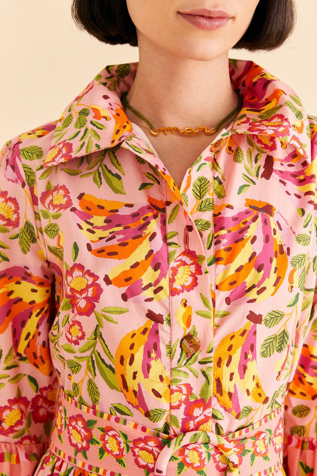 Robe courte Painted Bananas - Rose