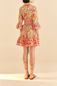 Robe courte Painted Bananas - Rose