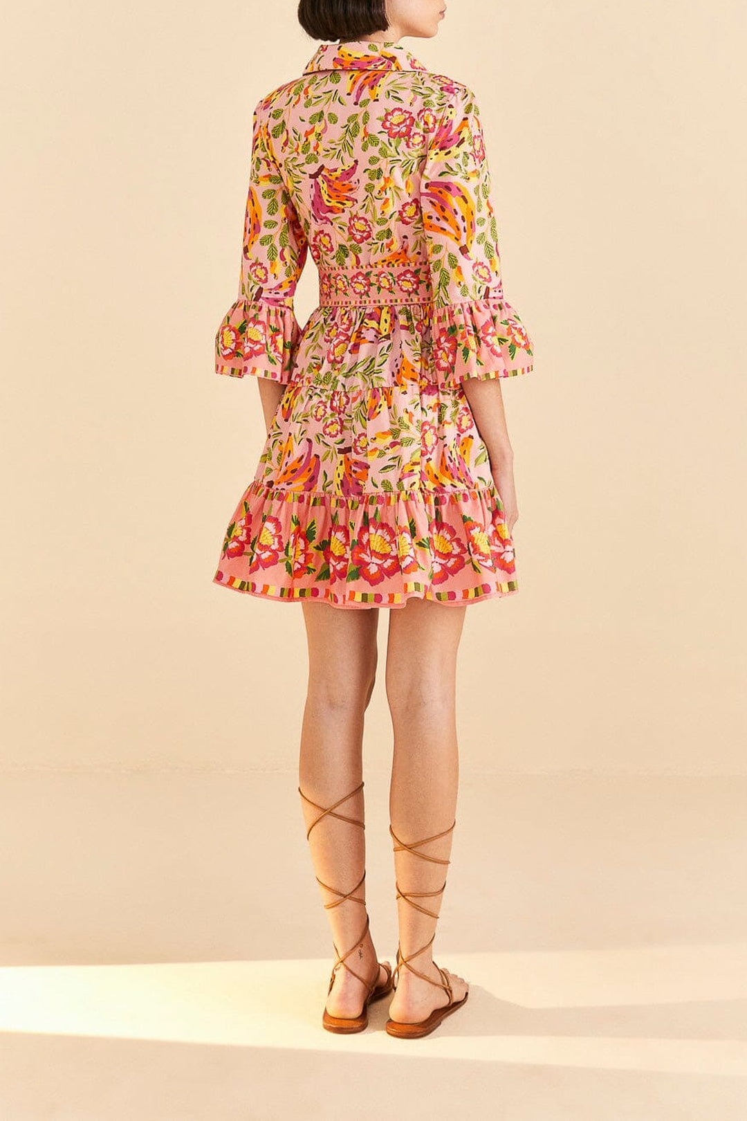 Robe courte Painted Bananas - Rose