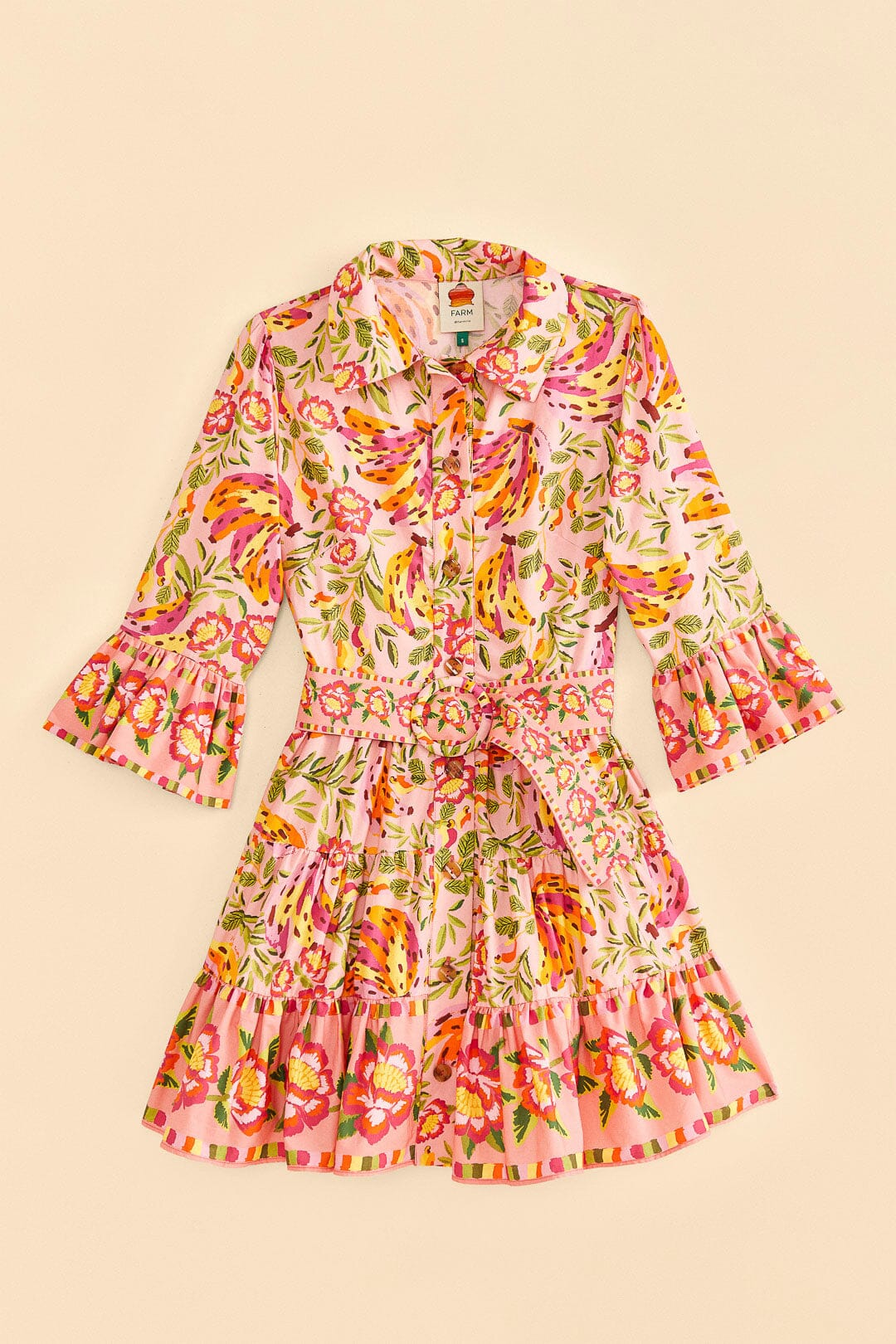 Robe courte Painted Bananas - Rose