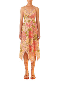 Blooming Floral Pink Robe midi - Blooming Floral Pink