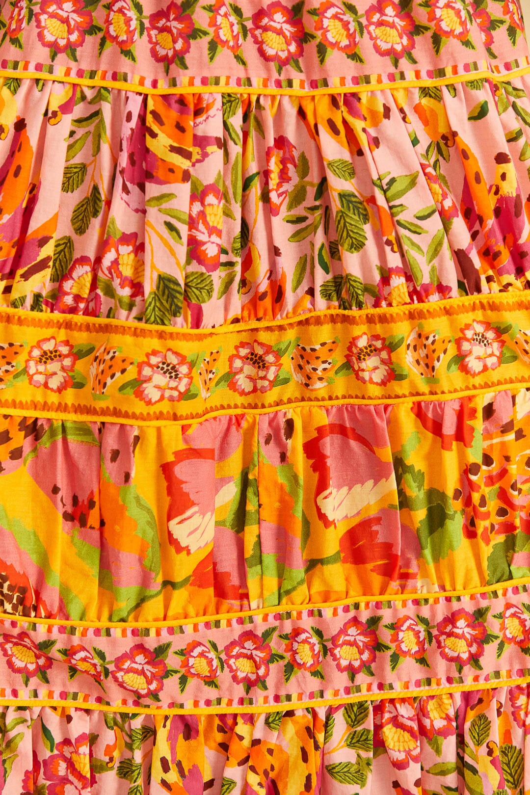 Robe midi Fruits Paradise en coton - Orange