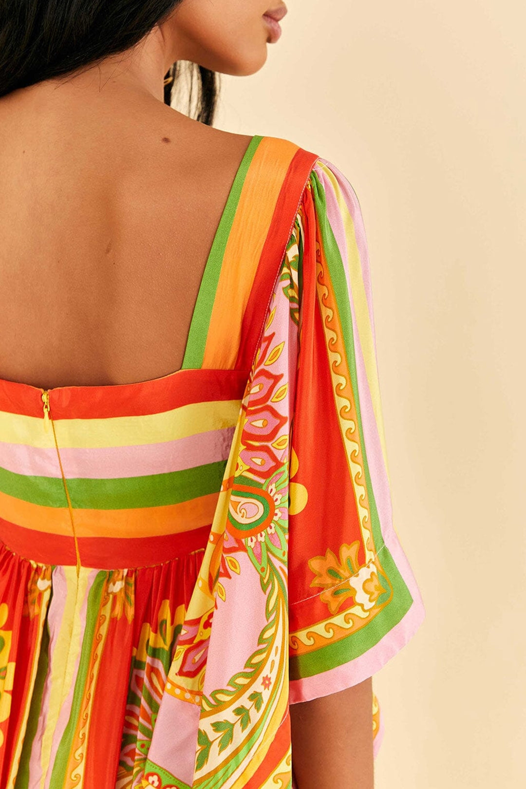 Robe midi Beach Toucans - Orange