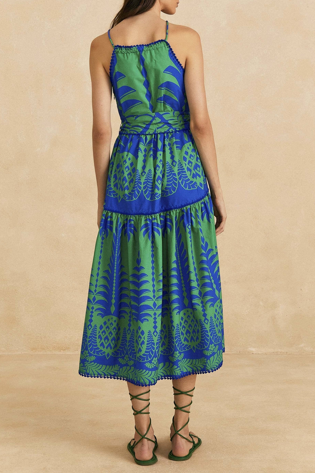 Robe longue Pineapple Love - Bleu