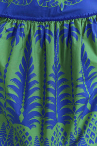 Robe longue Pineapple Love - Bleu
